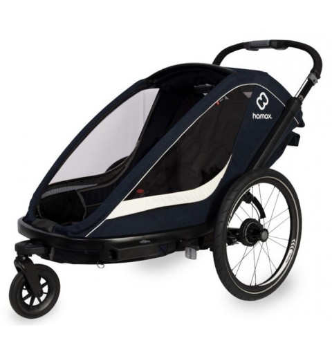 Hamax Breeze - przyczepka rowerowa podwójna | Navy / Cream